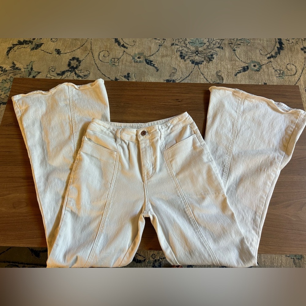 Bell bottoms, Sz S, Entro white denim, white jeans, see pics for measurements - Picture 4 of 8